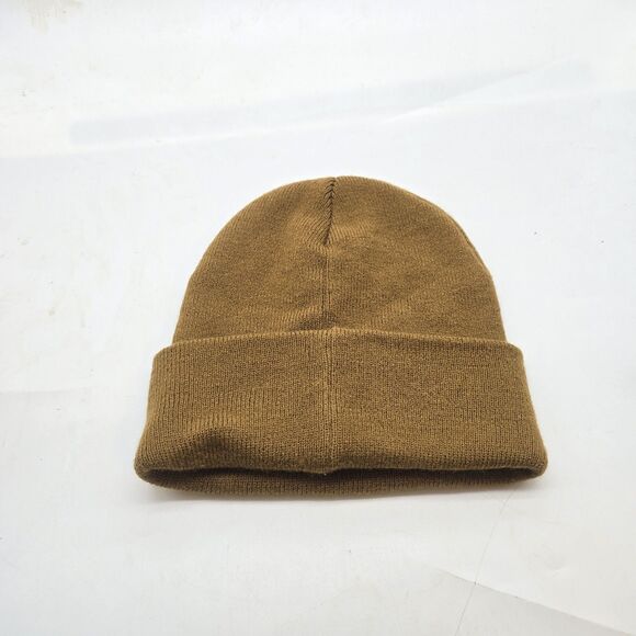 Levi's Logo Beanie Hat OS Men Unisex Knit Winter Brown Cuffed One Size - Picture 2 of 5